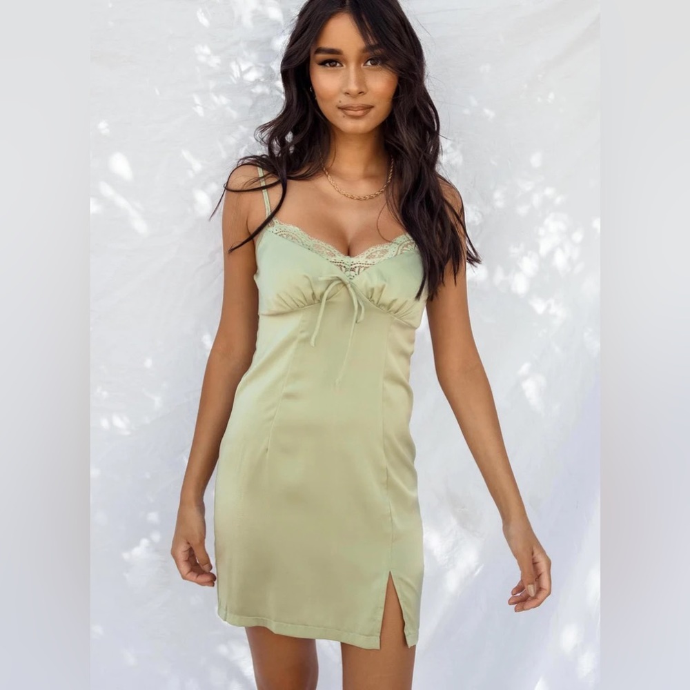 Maisie mini dress green